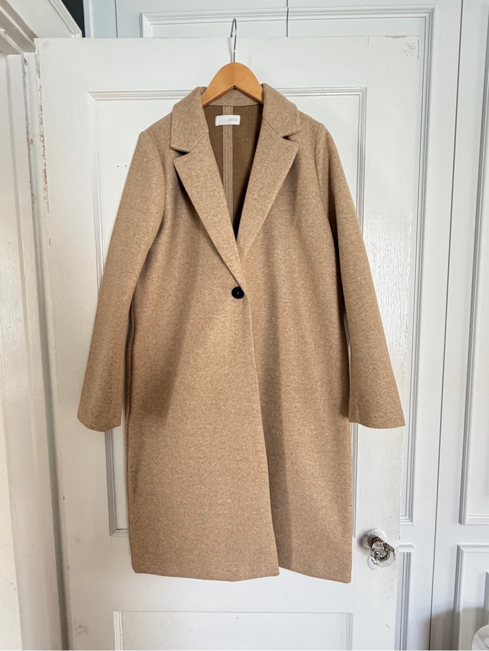 Zara Single-Button Camel Coat